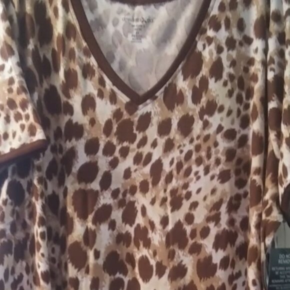 Dreams & Co. Animal Print Long Lounger-1X (22/24) Petite -NWT - Picture 2 of 5